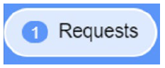 Screenshot of Requests button.