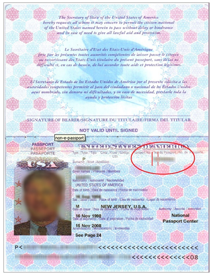 Image of a US passport