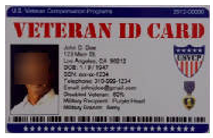 Image of a veteran's ID card