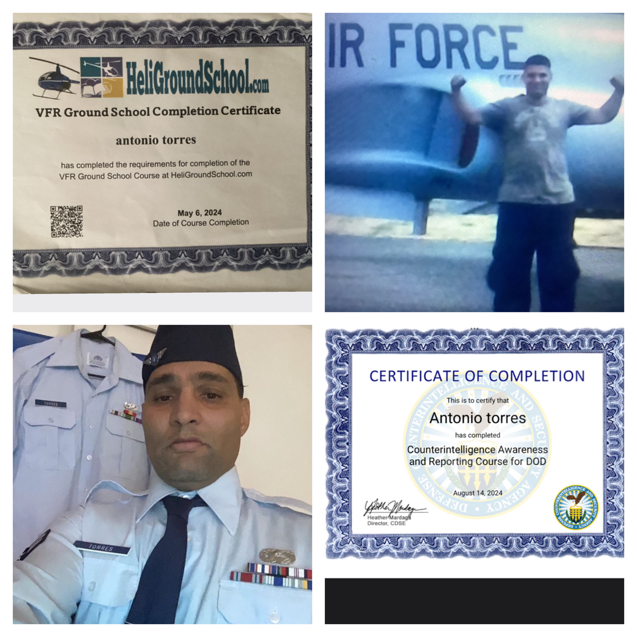 My husband Antonio Duramus Torres United States Airforce