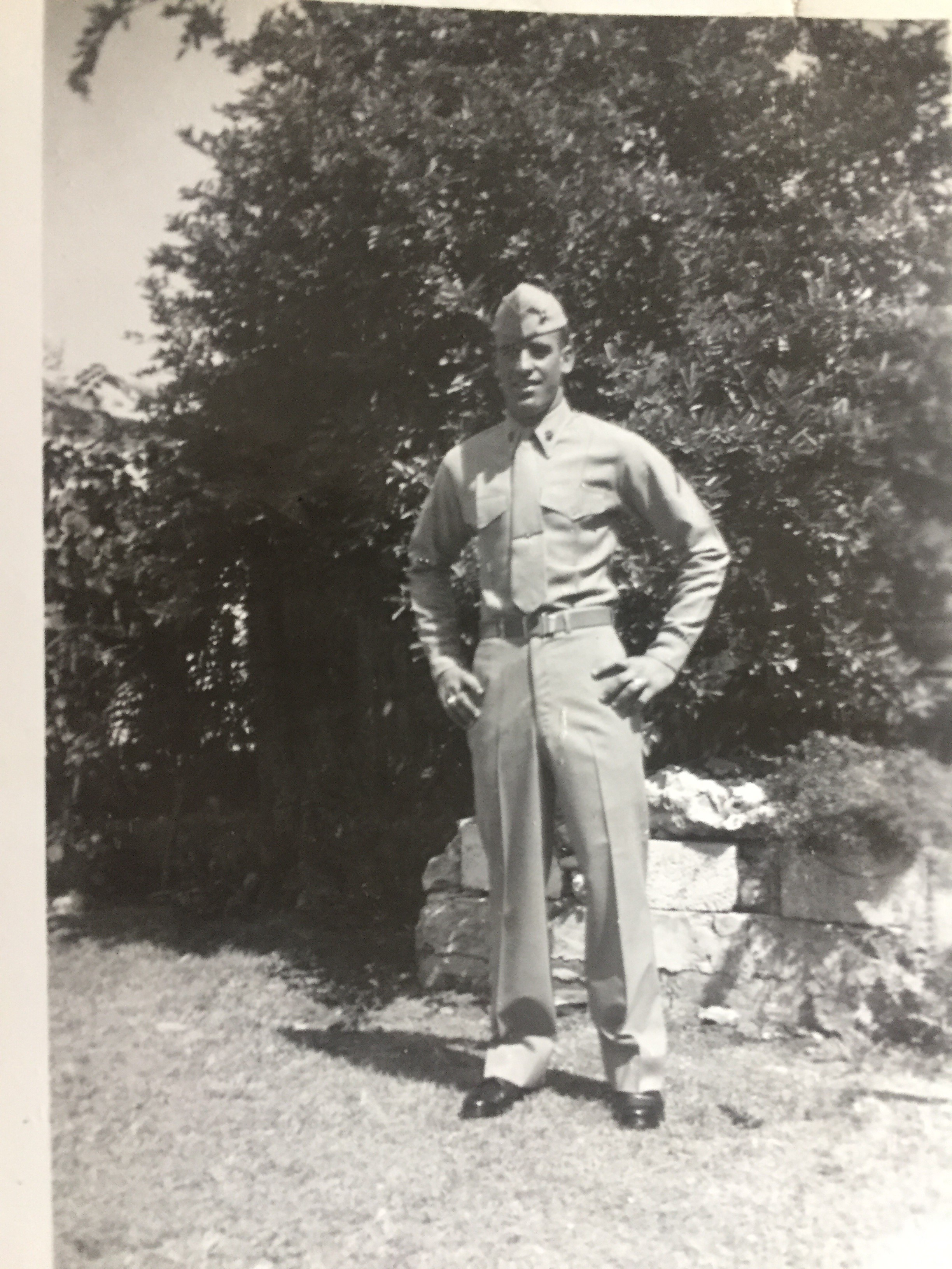 John Kenneth Curry in Marine uniform before entering bootcamp. 