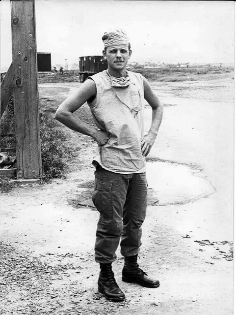 Then-Captain Francis Moriarty serving at a M*A*S*H unit during the Vietnam War. 