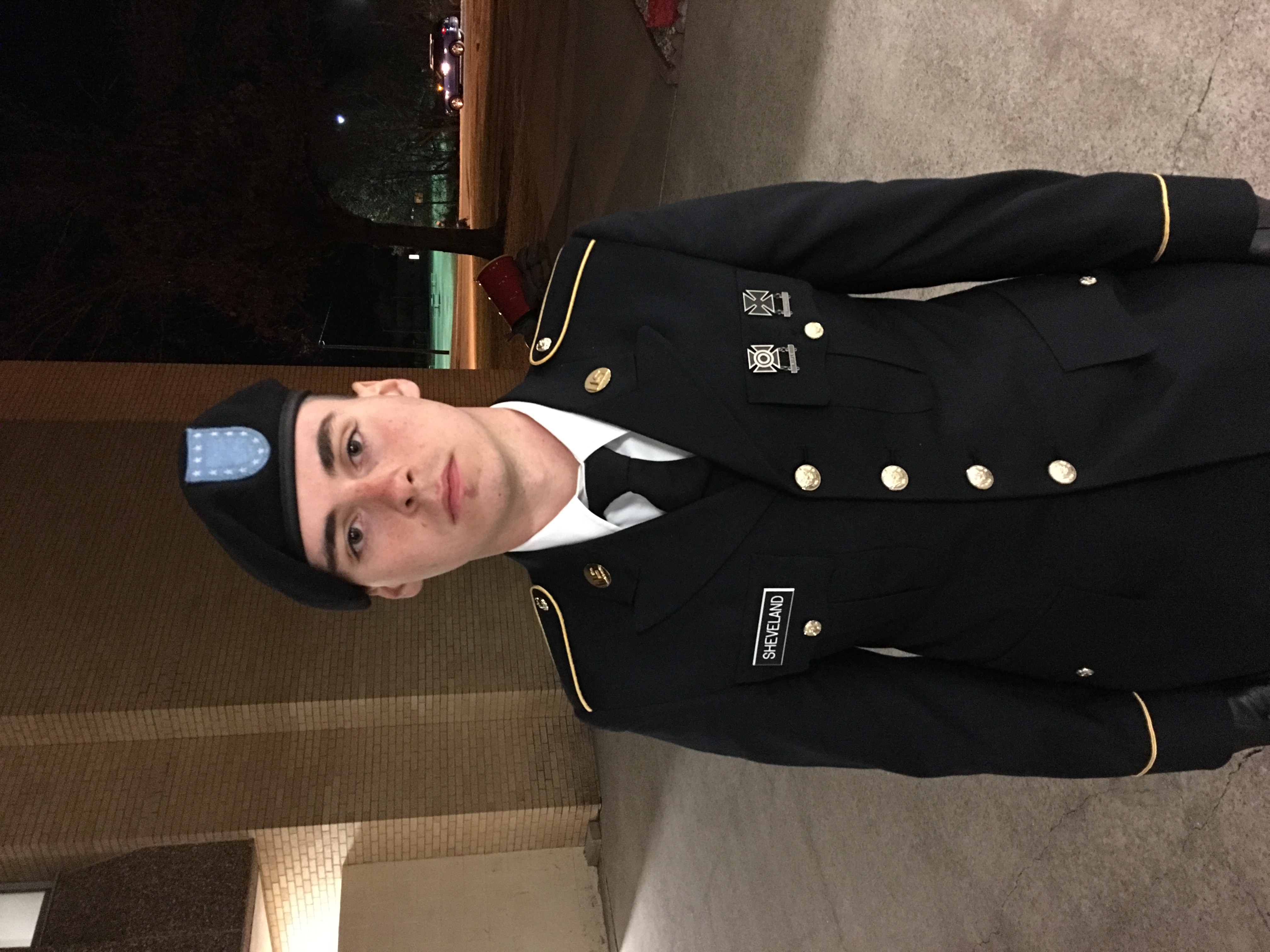 Stephen Sheveland at graduation from Army basic training at Fort Sill, OK