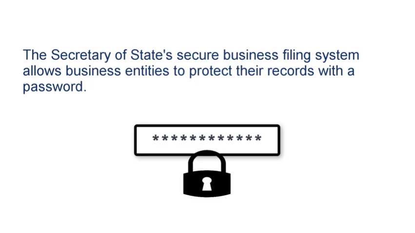 Secure business filing